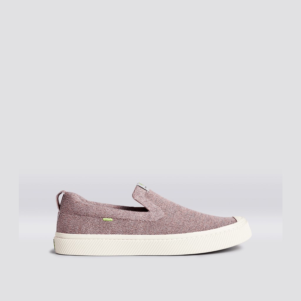 IBI Slip-On Cariuma Low Top Bamboo Weave Knit Vegan Stone Blush Homme | KEF-0174485